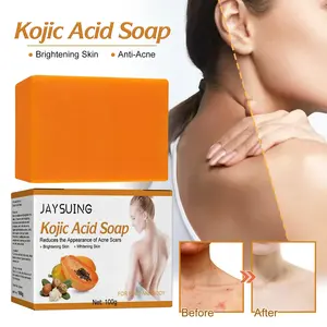 Hot Selling Wholesale Private Logo Handmade Bath Soap Brightening Whitening Lighten Skin <b>Care</b> Kojic Acid Soap Bar - Product Image 3