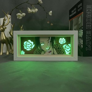 Boîte à lumière Anime Nana Osaki pour la <span class=keywords><strong>d</strong></span>écoration de la <span class=keywords><strong>chambre</strong></span> des enfants, lumière de nuit LED Manga, boîte à lumière 3D en papier <span class=keywords><strong>d</strong></span>écoupé Nana Osaki, lampe de chevet - Product Image 4