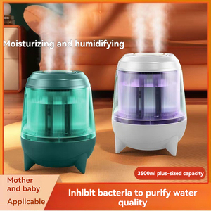 Humidificador Ultrasónico Purificador de Aire de Gran Capacidad de 3.5L para Oficina en Casa, con Doble Aspersor y Luz LED de 7 Colores - Product Image 5