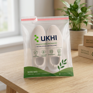 Biodegradable <b>Compostable</b> PBAT PLA Cornstarch Shoes Packaging <b>Bags</b> For Packaging And Gifting Purpose With 30 Microns - Product Image 5