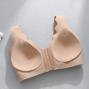 บราไร้โครงแบบไร้ตะเข็บ สายกว้าง ปิดด้านหน้า ช่วยเก็บทรงด้านหลัง สวมใส่สบาย เหมาะสำหรับผู้หญิงหน้าอกใหญ่ ใช้ได้ทั้งใส่เล่นกีฬาและในชีวิตประจำวัน - Product Image 5