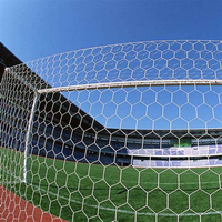 Filet de but de football hexagonal en polyester |   Universel pour terrains de football 11/7/5 joueurs, avec ballon de football, compatible avec toutes les structures de football
