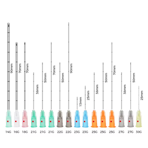 Aiguilles de seringue à micro-canule à pointe arrondie de fabrication industrielle pour injections de produits de comblement dermique et d'<span class=keywords><strong>acide</strong></span> <span class=keywords><strong>hyaluronique</strong></span> (HA) 16G-30G - Product Image 6