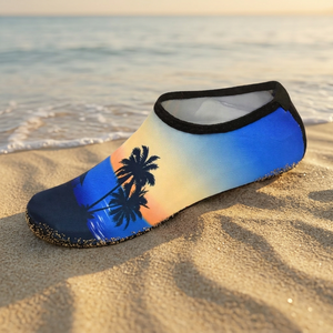 Zapatos de Agua Unisex para Playa con Estampado de Palmeras, Secado Rápido, Punta Cerrada, Parte Superior Sintética, Suela de Goma, Zapatos de Natación de Verano - Product Image 2