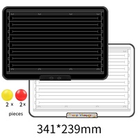 Planche de Futsal avec écran LCD de 16 pouces, stylet magnétique effaçable, équipement d'entraînement pour ballon de football, noir, blanc