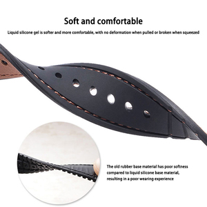 Bracelet de montre hybride en cuir de silicone 20mm 22mm Bracelet de montre intelligent pour Samsung Galaxy Watch 42mm 46mm - Product Image 5