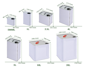 0.25L 0.5L 1L 2L 3L 4L 5L in vuông kim loại rỗng <span class=keywords><strong>tin</strong></span> dầu có thể cho dầu bao bì OEM biểu tượng tùy chỉnh & cấp thực phẩm lót - Product Image 4