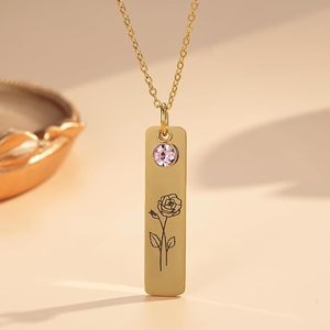 Collier <span class=keywords><strong>en</strong></span> acier inoxydable doré SongYi, vente chaude, variété de motifs floraux, cadeau personnalisé pour un anniversaire, la fête des mères, le bouddhisme - Product Image 1