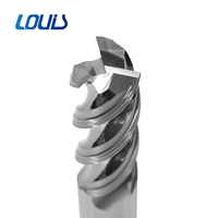 Fraise à rainurer en U multicolore en aluminium à 55 degrés, à trois lames en acier au tungstène, queue droite, tête plate, OEM