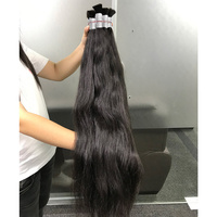 Extensions de cheveux humains 100% naturels de haute qualité, cheveux indiens naturels noirs lisses, Megahair, racine dégradée, pointe pleine