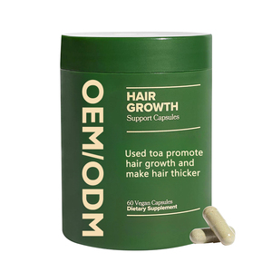 קפסולות צמיחת שיער צמחיות טבעוניות באריזת יצרן עם רכיבים טבעיים לנשים שאינן בהריון - 60 יחידות, 2 כמוסות ליום - Product Image 1