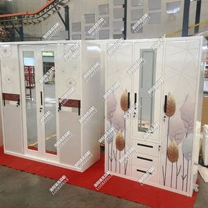 Dormitorio armario almirah luz diseño hierro metal 3 puertas correderas armario <span class=keywords><strong>de</strong></span> acero - Product Image 4