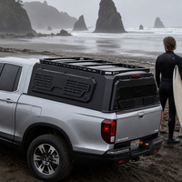Couverture de benne de camionnette pliable en trois parties en alliage d'aluminium robuste, personnalisable, imperméable et résistante pour hayon de pick-up