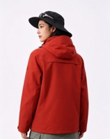 Veste imperméable coupe-vent unisexe pour l'hiver, avec capuche, en tissu extérieur rigide, doublée de polaire intégrée, idéale pour les aventures