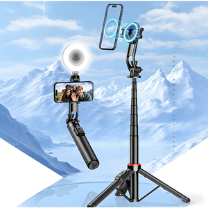 Trípode Magnético de Aleación de Aluminio de 1.3M para Selfies con Rotación de 360° °   Trípode para Teléfono con Palo Selfie para Grabación Horizontal y Vertical de Videos - Product Image 4