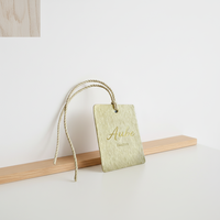 Étiquettes suspendues en papier grainé écologiques personnalisées, biodégradables et plantables pour l'emballage de vêtements avec cordon en jute, kraft recyclé