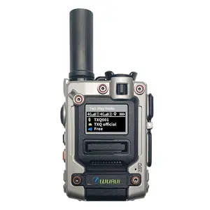 4G woki toki 6800mAh rede sem fio walkie talkie rádio personalizável preto Android alto-falante canal GPS