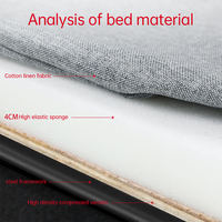 Vente en gros de lit simple supplémentaire portable à cadre en acier pour hôtel, lit pliant mural en deux parties pour dormir