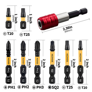 Kezhide <b>Screwdriver</b> <b>Bit</b> <b>Set</b> T20 T25 PH1 PH2 PH3 SQ2 Impact Resistant Magnetic Durable - Product Image 3