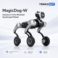 MagicDog-W Schritt- und Radmodus-Umschaltbarer Vierbeiniger Roboter mit Ein-Tasten-Modus-Schalter, Allterrain-Bionischer Forschungsroboter-Hund