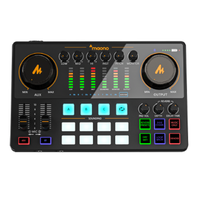 Maonocaster Professionnel Carte Son Vocale pour Diffusion en Direct Interface Audio Mélangeur Prise en Charge du Mixage Multicanal