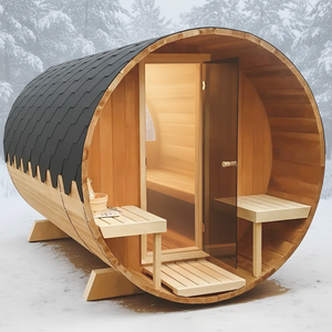 Chauffage avec contrôleur Wi-Fi et haut-parleur, usage commercial extérieur, tonneau rond en bois massif, garantie 1 an, XS-OUTDOOR 03141140 - Product Image 5