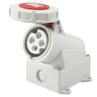 Prise industrielle étanche IP65 de haute qualité, norme IEC, 3, 4, 5 broches, 16A, 32A, connecteur femelle avec boîtier en PC