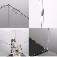 Vitrine portable en acrylique transparent avec montage facile pour objets de collection et figurines, rangement domestique