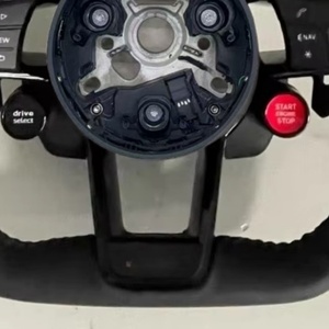 พวงมาลัยหนังเจาะรูแบบแบนสั่งทำพิเศษสำหรับรถยนต์ <span class=keywords><strong>Audi</strong></span> <span class=keywords><strong>RS</strong></span> R8 C6 C7 S7 S4 A4 R8 RS3 SQ5 S5 B9 A6 C8 A3 อุปกรณ์ตกแต่งรถยนต์ - Product Image 4