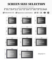 Monitor layar sentuh portabel 12.1 inci, Casing logam tertanam IP65 HMI LCD tampilan industri dalam stok