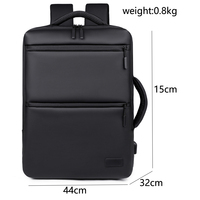 Mochila para portátil de negocios con cojín de aire a prueba de golpes, bolsa de viaje impermeable de gran capacidad, puerto USB, mochila multifunción Unisex