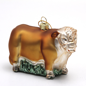Handmade High Quality <strong>Glass</strong> Cow Christmas <strong>Tree</strong> Ornaments Mini Animal Decoration Eco-friendly European Style - Product Image 3