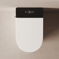 Toilette intelligente automatique avec bidet intégré, chasse d'eau par siphon, séchage à l'air, siège chauffant, pour salle de bain