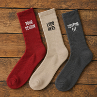 Chaussettes de sport mi-mollet en coton personnalisables avec logo, douces, respirantes, pour la course et le quotidien, unisexe, en tricot, style chaussettes de sport mi-mollet