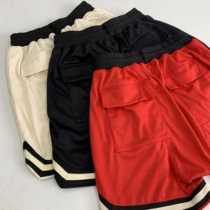 Nuevos pantalones cortos de baloncesto para hombre con cremallera y bordado, de malla de poliéster de alta calidad, de secado rápido, al por mayor, para sublimación. - Product Image 2