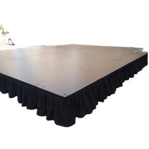 Concert Platform Stage with <b>Black</b> <b>Skirts</b> Quick Install Aluminum Stage - Product Image 1