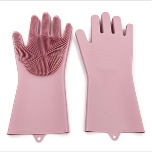 Gants de toilettage pour animaux Wen Jie, en silicone, anti-rayures, brosse de massage et de nettoyage pour chiens et chats, outil de toilettage pour l'élimination des poils. - Product Image 5