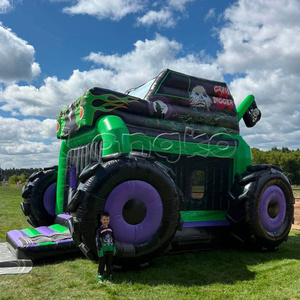 Structure gonflable géante Monster Truck <span class=keywords><strong>Gravedigger</strong></span> pour événements et activités intérieures, idéale pour la location de fêtes - Product Image 4