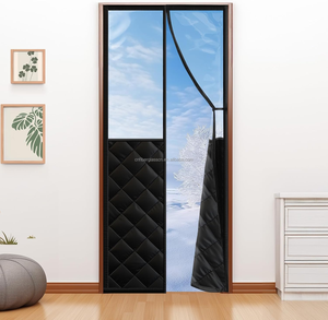 <span class=keywords><strong>Rideau</strong></span> de <span class=keywords><strong>porte</strong></span> isolant chaud en coton magnétique <span class=keywords><strong>anti</strong></span>-froid avec fenêtre transparente pour entrée scolaire - Product Image 1