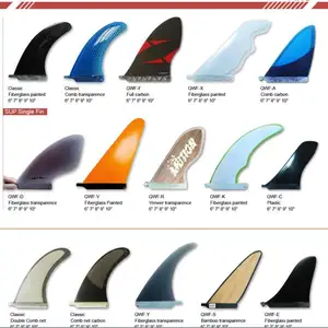 Sörf petek sörf tahtası merkezi tek Fin özel fiberglas Longboard yüzgeçleri SUP sörf tahtası yüzgeçleri