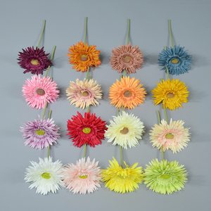 Vente chaude <span class=keywords><strong>prix</strong></span> d'usine tige courte chrysanthèmes brossés vraie touche branche de fleur artificielle décorative - Product Image 6