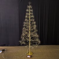 Feiertagsdekoration für Garten und Zuhause Leuchtender Eisen-Tannenbaum, Hochglanz-Metallnadeln, Wetterfeste Dekoration