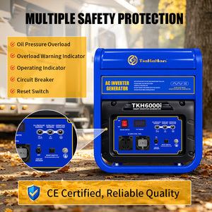 Générateur Inverter Portable 4,5 kW Onde Sinusoïdale Pure THD<3% 230V Essence Réservoir 15L Autonomie 9H Alimentation de Secours Camping Maison Urgence - Product Image 4