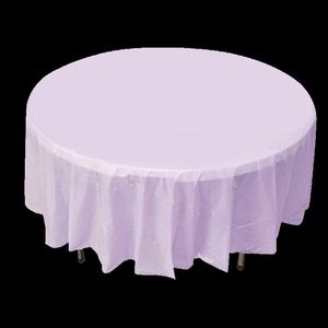 Best Selling OEM <b>Folding</b> <b>Round</b> Plastic Tablecloth Disposable Waterproof PEVA <b>Table</b> Cloth for Home - Product Image 4