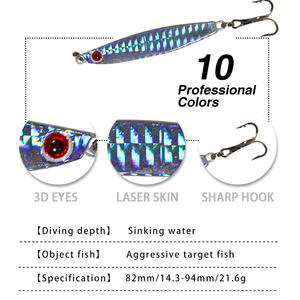 Luya-señuelo duro de simulación de hundimiento de metal <span class=keywords><strong>IMA</strong></span>, placa de hierro con lentejuelas, señuelo de pesca - Product Image 2