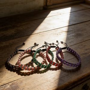 Bracelet tressé bohème 4 mm double couche en pierre naturelle œil de tigre, calcédoine noire et ambre, fait main, idéal comme cadeau - Product Image 2