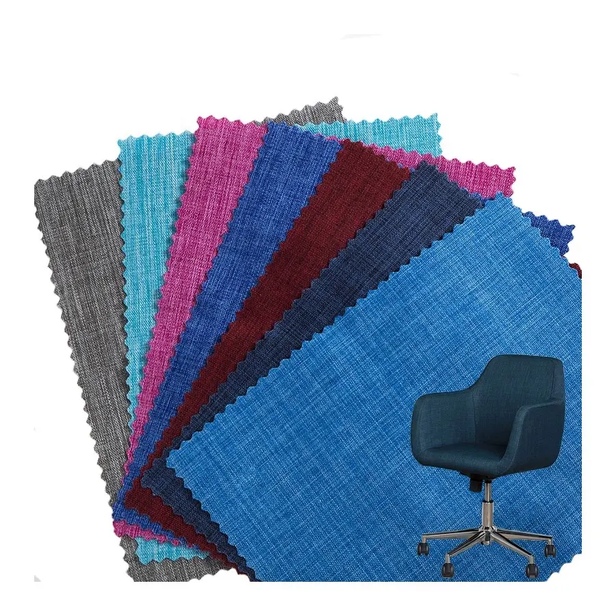Waterproof pu coated modern melange chair material polyester oxford durable heather color fabric