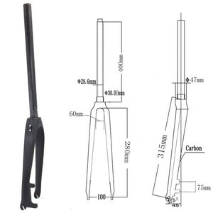 Horquillas de freno de disco de bicicleta plegable <span class=keywords><strong>Minivelo</strong></span> 451 de 20 ", piezas de horquilla antigua de fibra de carbono UD de 100mm - Product Image 1