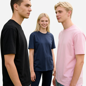 Men's Regular Fit Cotton T-Shirt Short Sleeve O-Neck Solid Color Casual Blank Design Breathable Jersey Knitted made Bangladesh - Product Image 1
