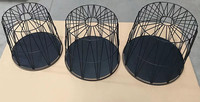 Ensemble de corbeilles métalliques modernes et portables, Offre Spéciale multifonctions pour le salon, table à café en fer avec couvercle en MDF